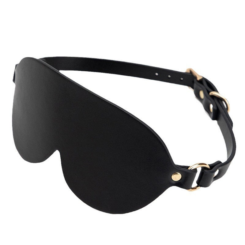 Image of sex toys sm eye mask pu skin shading couple flirting femdom blindfolded mask adult cosplay mask - black - toys